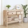 Solid pine wood console table 100x35x75 cm by vidaXL, Side tables - Ref: Foro24-814624, Price: 94,31 €, Discount: %