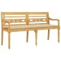 Batavia bench with beige cushion solid teak wood 150 cm by vidaXL, garden benches - Ref: Foro24-3100844, Price: 249,02 €, Dis...