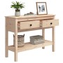 Solid pine wood console table 100x35x75 cm by vidaXL, Side tables - Ref: Foro24-814624, Price: 97,65 €, Discount: %