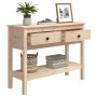 Solid pine wood console table 100x35x75 cm by vidaXL, Side tables - Ref: Foro24-814624, Price: 94,31 €, Discount: %