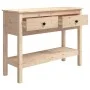 Solid pine wood console table 100x35x75 cm by vidaXL, Side tables - Ref: Foro24-814624, Price: 94,31 €, Discount: %