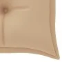 Batavia bench with beige cushion solid teak wood 150 cm by vidaXL, garden benches - Ref: Foro24-3100844, Price: 249,02 €, Dis...