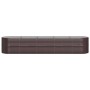 Brauner pulverbeschichteter Stahl-Blumenbeet-Pflanzer 368x80x68 cm von vidaXL, Töpfe und Pflanzgefäße - Ref: Foro24-318965, P...
