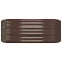 Brown powder coated steel flower bed planter 322x100x36cm by vidaXL, Pots and planters - Ref: Foro24-319000, Price: 63,15 €, ...