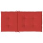 Cojín silla jardín respaldo bajo 6 uds tela Oxford rojo