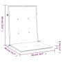 Cojín silla jardín respaldo bajo 6 uds tela Oxford rojo