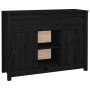 Sideboard aus massivem schwarzem Kiefernholz, 100 x 35 x 74,5 cm von vidaXL, Sideboards - Ref: Foro24-814553, Preis: 137,03 €...