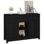 Sideboard aus massivem schwarzem Kiefernholz, 100 x 35 x 74,5 cm von vidaXL, Sideboards - Ref: Foro24-814553, Preis: 137,03 €...