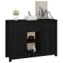 Sideboard aus massivem schwarzem Kiefernholz, 100 x 35 x 74,5 cm von vidaXL, Sideboards - Ref: Foro24-814553, Preis: 135,44 €...