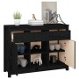 Sideboard aus massivem schwarzem Kiefernholz, 100 x 35 x 74,5 cm von vidaXL, Sideboards - Ref: Foro24-814553, Preis: 137,03 €...