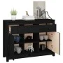 Sideboard aus massivem schwarzem Kiefernholz, 100 x 35 x 74,5 cm von vidaXL, Sideboards - Ref: Foro24-814553, Preis: 135,44 €...