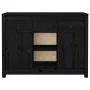 Sideboard aus massivem schwarzem Kiefernholz, 100 x 35 x 74,5 cm von vidaXL, Sideboards - Ref: Foro24-814553, Preis: 135,44 €...