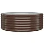 Brown powder coated steel flower bed planter 100x100x36cm by vidaXL, Pots and planters - Ref: Foro24-318985, Price: 36,41 €, ...