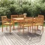 Juego de comedor de jardín 7 piezas madera maciza de teca de vidaXL, Conjuntos de jardín - Ref: Foro24-3100788, Precio: 984,2...