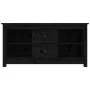 Massiver TV-Schrank aus schwarzem Kiefernholz, 103 x 36,5 x 52 cm von vidaXL, TV-Möbel - Ref: Foro24-814573, Preis: 77,92 €, ...