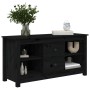 Massiver TV-Schrank aus schwarzem Kiefernholz, 103 x 36,5 x 52 cm von vidaXL, TV-Möbel - Ref: Foro24-814573, Preis: 77,92 €, ...