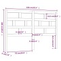 Bettkopfteil aus massivem Kiefernholz, 166 x 4 x 100 cm von vidaXL, Kopf- und Fußteile - Ref: Foro24-814204, Preis: 50,40 €, ...