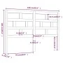 Bettkopfteil aus massivem Kiefernholz, 166 x 4 x 100 cm von vidaXL, Kopf- und Fußteile - Ref: Foro24-814204, Preis: 36,82 €, ...
