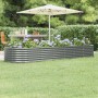 Gray powder coated steel flower bed planter 296x80x36 cm by vidaXL, Pots and planters - Ref: Foro24-318924, Price: 70,98 €, D...