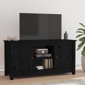 TV-Ständer aus massivem Kiefernholz schwarz 103x36,5x52 cm von vidaXL, TV-Möbel - Ref: Foro24-814588, Preis: 109,77 €, Rabatt: %
