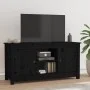Solid black pine wood TV stand 103x36.5x52 cm by vidaXL, TV Furniture - Ref: Foro24-814588, Price: 108,32 €, Discount: %