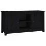 Solid black pine wood TV stand 103x36.5x52 cm by vidaXL, TV Furniture - Ref: Foro24-814588, Price: 108,32 €, Discount: %