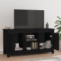 TV-Ständer aus massivem Kiefernholz schwarz 103x36,5x52 cm von vidaXL, TV-Möbel - Ref: Foro24-814588, Preis: 109,77 €, Rabatt: %