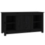 Mueble de TV de madera maciza de pino negro 103x36,5x52 cm de vidaXL, Muebles TV - Ref: Foro24-814578, Precio: 103,68 €, Desc...