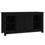 Solid black pine wood TV cabinet 103x36.5x52 cm by vidaXL, TV Furniture - Ref: Foro24-814578, Price: 102,40 €, Discount: %