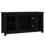 Solid black pine wood TV cabinet 103x36.5x52 cm by vidaXL, TV Furniture - Ref: Foro24-814578, Price: 102,40 €, Discount: %