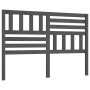 Solid gray pine wood bed headboard 141x4x100 cm by vidaXL, Headboards and footboards - Ref: Foro24-814141, Price: 70,18 €, Di...