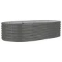 Gray powder coated steel flower bed planter 152x80x36 cm by vidaXL, Pots and planters - Ref: Foro24-318914, Price: 47,87 €, D...