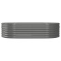 Gray powder coated steel flower bed planter 152x80x36 cm by vidaXL, Pots and planters - Ref: Foro24-318914, Price: 46,37 €, D...