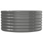 Gray powder coated steel flower bed planter 152x80x36 cm by vidaXL, Pots and planters - Ref: Foro24-318914, Price: 46,37 €, D...