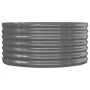 Gray powder coated steel flower bed planter 152x80x36 cm by vidaXL, Pots and planters - Ref: Foro24-318914, Price: 47,87 €, D...