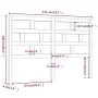Bettkopfteil aus massivem grauem Kiefernholz, 141 x 4 x 100 cm von vidaXL, Kopf- und Fußteile - Ref: Foro24-814191, Preis: 41...