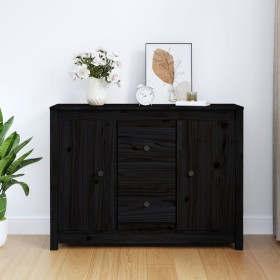 Aparador de madera maciza de pino negro 100x35x74 cm de vidaXL, Aparadores - Ref: Foro24-814568, Precio: 139,92 €, Descuento: %