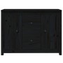 Solid black pine wood sideboard 100x35x74 cm by vidaXL, Sideboards - Ref: Foro24-814568, Price: 139,92 €, Discount: %