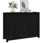 Solid black pine wood sideboard 100x35x74 cm by vidaXL, Sideboards - Ref: Foro24-814568, Price: 139,92 €, Discount: %