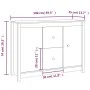 Sideboard aus massivem schwarzem Kiefernholz, 100 x 35 x 74 cm von vidaXL, Sideboards - Ref: Foro24-814568, Preis: 138,82 €, ...