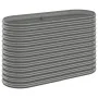 Gray powder coated steel flower bed planter 114x40x68 cm by vidaXL, Pots and planters - Ref: Foro24-318889, Price: 56,17 €, D...