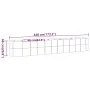 Gray powder coated steel flowerbed planter 440x80x68 cm by vidaXL, Pots and planters - Ref: Foro24-318969, Price: 130,24 €, D...