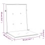 Cojín silla jardín respaldo bajo 6 uds tela Oxford rojo tinto