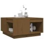 Mesa de centro madera maciza de pino marrón miel 60x61x32,5 cm de vidaXL, Mesas de centro - Ref: Foro24-814532, Precio: 58,78...