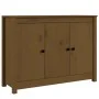 Solid pine wood sideboard in honey brown color, 100x35x74 cm by vidaXL, Sideboards - Ref: Foro24-814562, Price: 101,87 €, Dis...