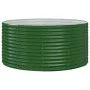 Green powder coated steel flower bed planter 140x140x68 cm by vidaXL, Pots and planters - Ref: Foro24-319088, Price: 60,04 €,...