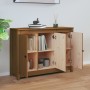 Aparador de madera maciza de pino marrón miel 100x35x74 cm de vidaXL, Aparadores - Ref: Foro24-814562, Precio: 102,77 €