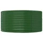 Green powder coated steel flower bed planter 140x140x68 cm by vidaXL, Pots and planters - Ref: Foro24-319088, Price: 60,04 €,...