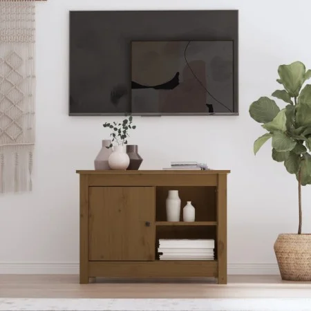 Solid pine wood TV cabinet honey brown 70x36.5x52 cm by vidaXL, TV Furniture - Ref: Foro24-814582, Price: 84,86 €, Discount: %