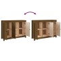 Solid pine wood sideboard in honey brown color, 100x35x74 cm by vidaXL, Sideboards - Ref: Foro24-814562, Price: 102,83 €, Dis...